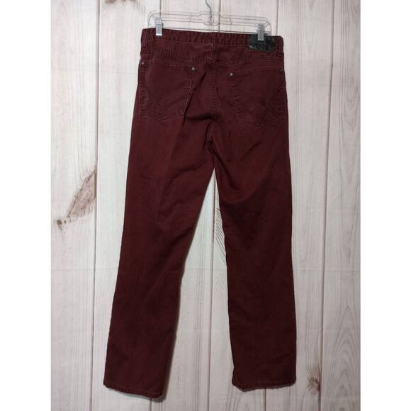Kenneth Cole Reaction Pants Men's 32 30 Straight Leg‎ Maroon khaki's - Picture 2 of 8
